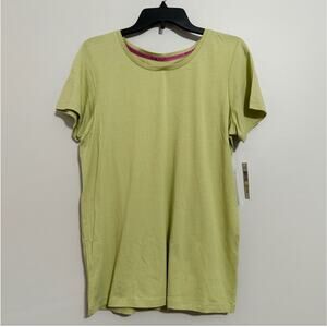 HUE Pajama Top Womens Medium Green Sleepwear Cozy Comfy Lounge Modern Minimalism